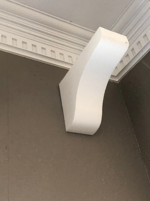 FOAM CORBEL # 11 ( 10 INCHES BY 10 INCHES BY 4 INCHES THICK )