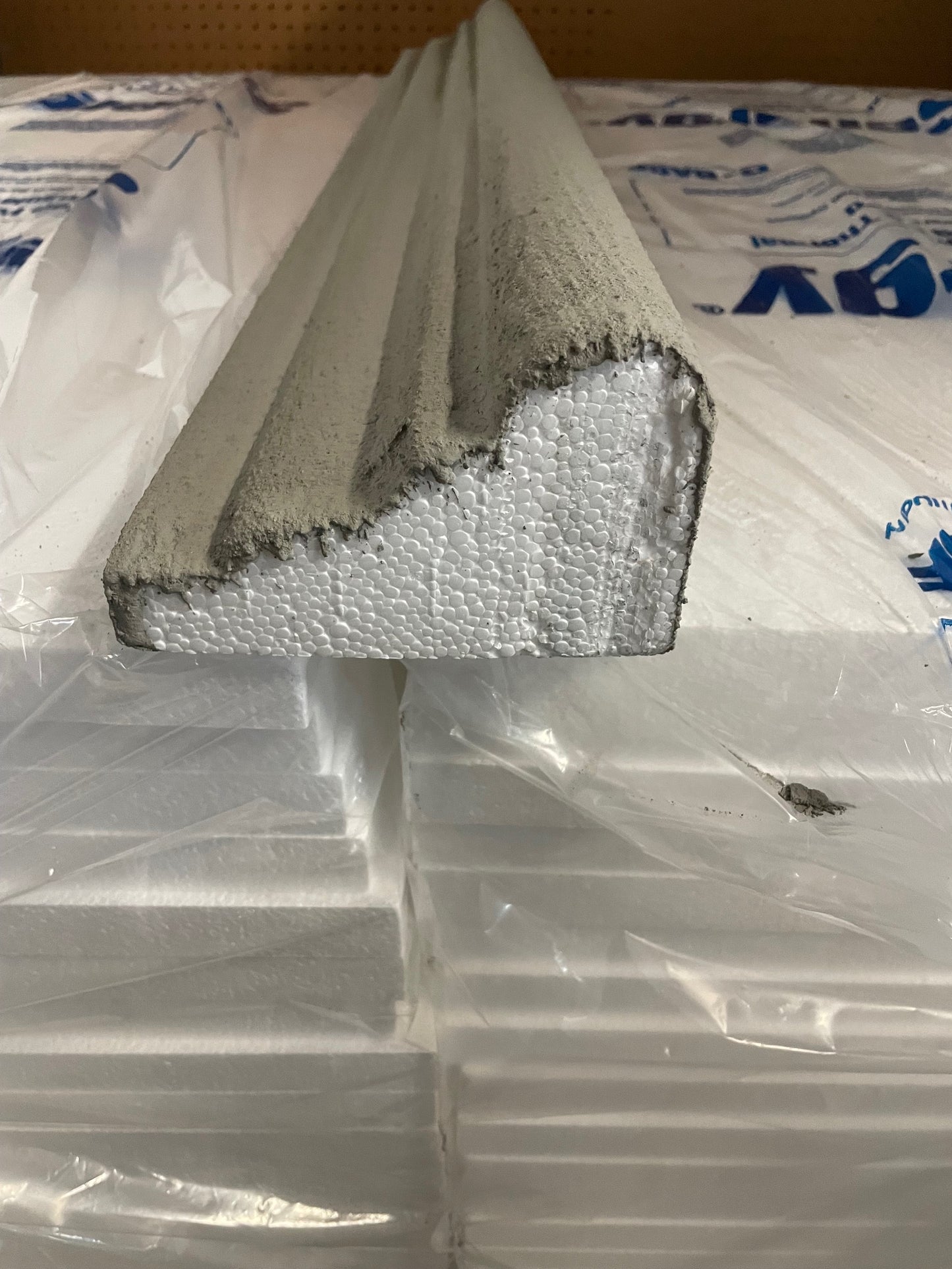 Decorative Stucco Foam Sill # 4 with fiber mesh and basecoat