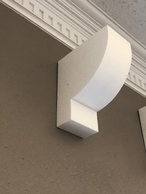 FOAM CORBEL # 4 ( 10 INCHES BY 8 INCHES BY 4 INCHES THICK )